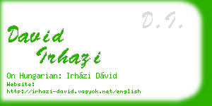 david irhazi business card